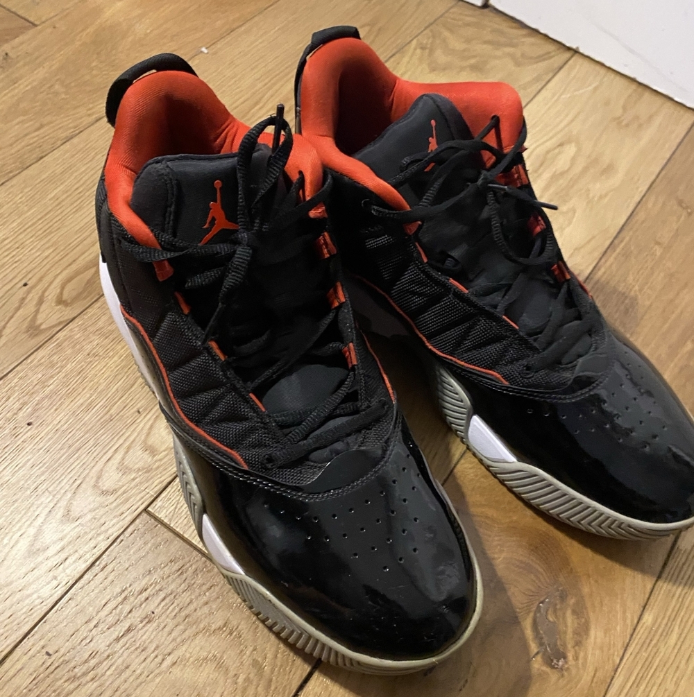 Black And Red, Jordan Stay Loyal Sneakers, Size 11